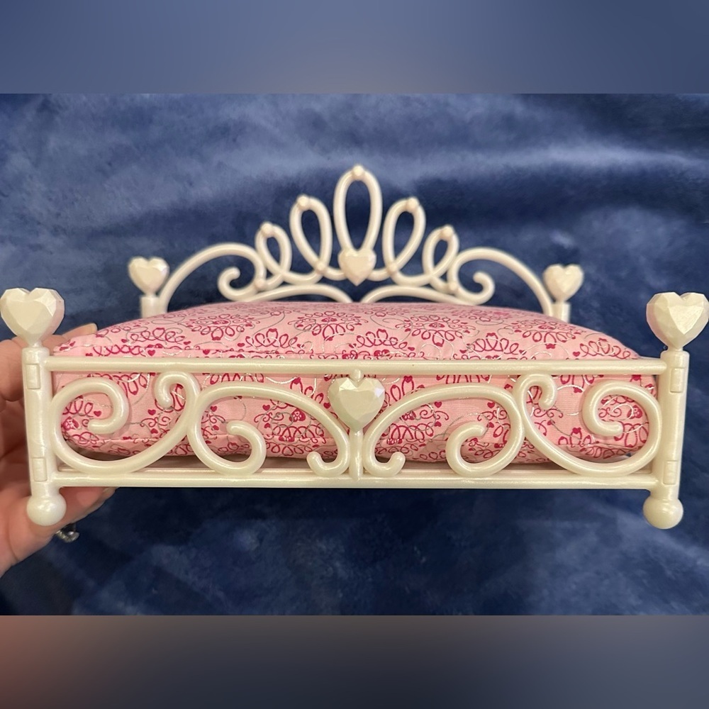 American Girl Doll Princess Pet Bed Pink Cushion 2014 Hearts For Cat Dog BKC15
